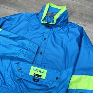 VTG 90s Style Nevica Anorak Neon Pullover Sz 42 Function System 18 Rain